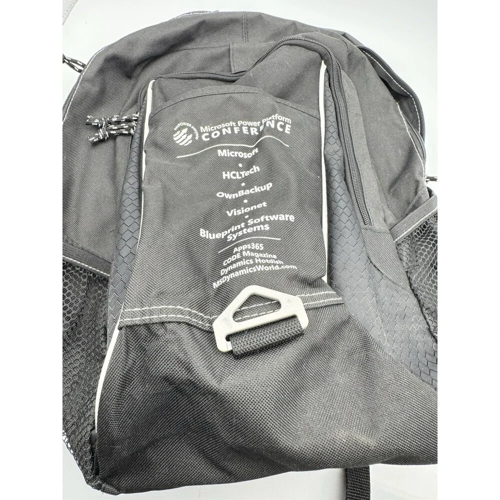 Microsoft Power Platform Conference Backpack Black Tech Laptop Travel Bag